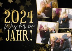 Was für ein Jahr Foto-Rückblick - Weihnachtskarte 2024