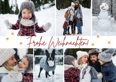 Weihnachtskarte fröhliche Fotoserie