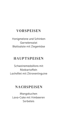 Menükarte Bogenform gestreift in Colorblocking Rosa Orange Rückseite