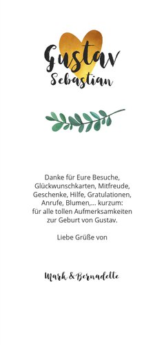 Dankeskarte Geburt Foto und Anhänger 3