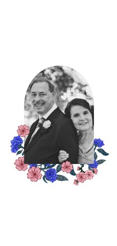 Danksagung zur Diamantenen Hochzeit mit Kirschblüten 2