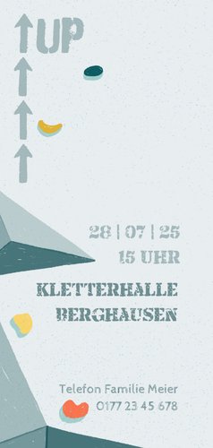 Einladung zur Kletter-Party 12. Geburtstag 2