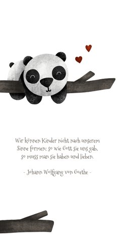 Einladung zur Taufe Zwilling Panda-Bären 2