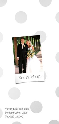 Einladungskarte Silberhochzeit '25 years of love' 2