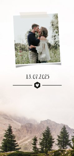 Einladungskarte zur Hochzeit Landschaft & eigenes Foto 2