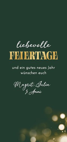 Fotocollage Weihnachtskarte Herzen 'liebevolle Feiertage' 3