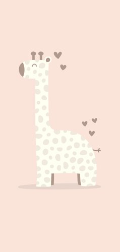 Glückwunschkarte zur Geburt Giraffe rosa Willkommen 2