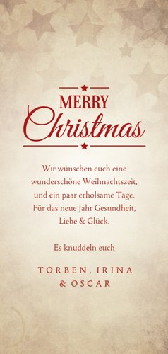 Grußkarte Weihnachten kleiner Weihnachtsmann Rückseite