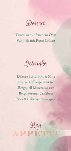 Menü-Karte zur Firmung Punkte und Roségold 3