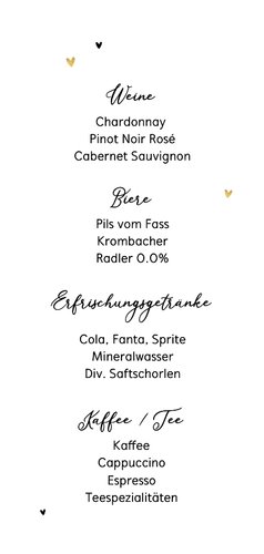 Menükarte Goldene Hochzeit lustig 2