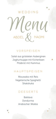 Menükarte Hochzeit Arabian Vibes 3