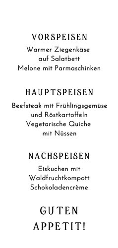 Menükarte Kommunion Olivenzweige Aquarelloptik Rückseite