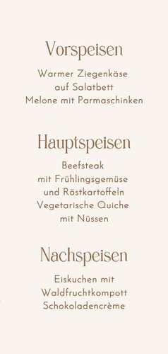 Menükarte Kommunion Spitzenrand Beige 3