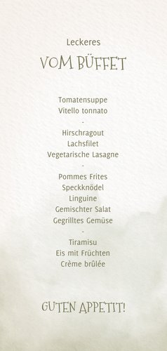 Menükarte Konfirmation Eukalyptus Aquarell Rückseite