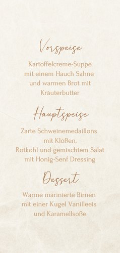 Menükarte Weihnachtsessen Marmor Weihnachtskugel 3