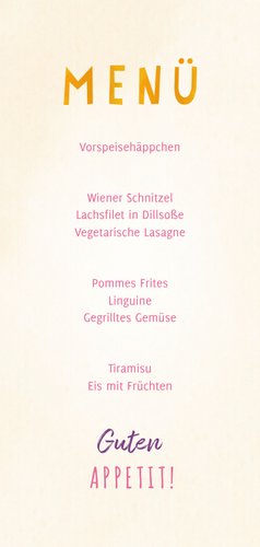 Menükarte zur Einschulung rosa Rad mit Leopard & Foto Rückseite