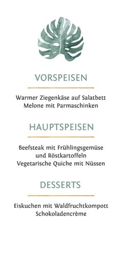 Menükarte zur Taufe süße Giraffe und Foto Rückseite