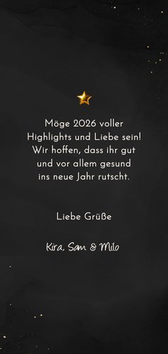 Neujahr Grußkarte Folienballon goldene 2026 3