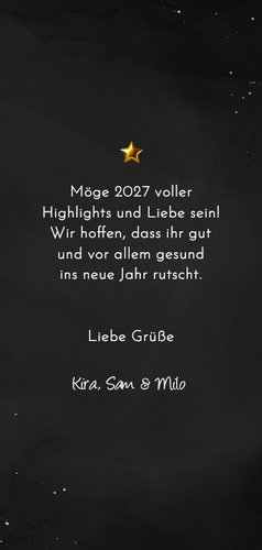 Neujahr Grußkarte Folienballon goldene 2027 3