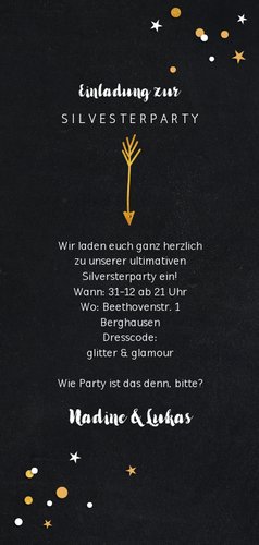 Partyeinladung Wie Party ist das denn bitte Rückseite