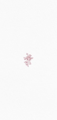 Speisekarte Hochzeitsfeier romantische Rosen rosa Rückseite