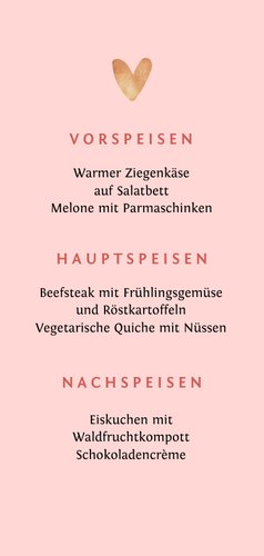 Speisekarte Taufe botanischer Aquarelllook Foto Rückseite