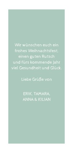 Weihnachtskarte XMAS & vier Fotos Rückseite