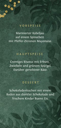 Weihnachtsmenü botanisch mit Konfetti und Lichtern 3