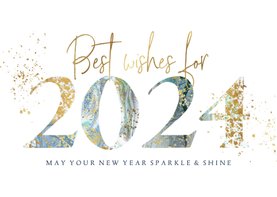 'Best Wishes'-Neujahrskarte