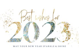 'Best Wishes'-Neujahrskarte