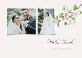 Dankeskarte Hochzeit Fotos Apfelblüte