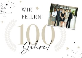 Einladung Jubiläumsfeier Firma 100 Jahre mit Foto