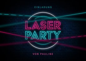 Einladung zur Laserparty Laserstrahlen