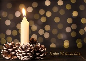 FairTrade geschäftliche Weihnachtskarte mit Kerze