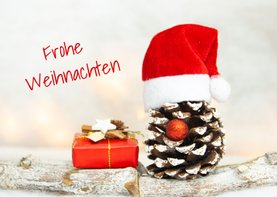 FairTrade-Weihnachtsgrüße Tannenzapfen-Weihnachtsmann