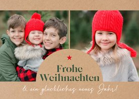 Foto-Weihnachtskarte mit Rundbogen