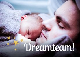Fotokarte zum Vatertag 'Dreamteam'
