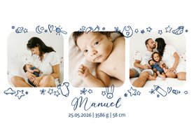 Geburtskarte Fotos und Icons