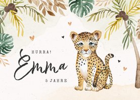 Geburtstagskarte kleiner Leopard