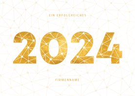 Geschäftliche Neujahrskarte 2024 Verbindungen