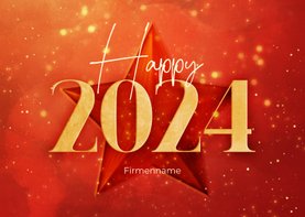 Geschäftliche Neujahrskarte 'Happy 2024'