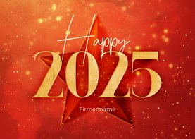 Geschäftliche Neujahrskarte 'Happy 2025'