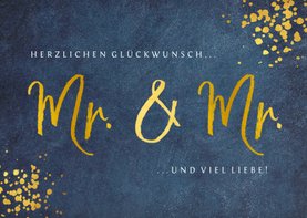 Glückwunschkarte Schwulenhochzeit Mr. & Mr.