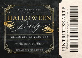 Halloween-Einladung Eintrittskarte