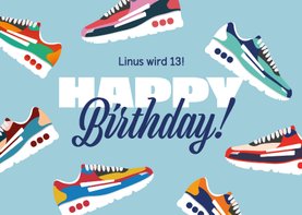 Happy Birthday Karte Sneakers