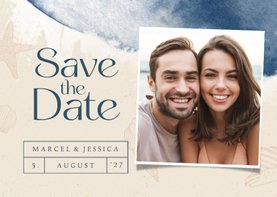 Hochzeitskarte Save-the-Date Brandung