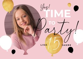 Kindergeburtstagseinladung 'Time to Party'