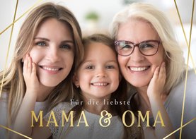 Muttertags-Fotokarte 'Mama & Oma'