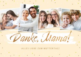 Muttertagskarte Fotos 'Danke Mama'