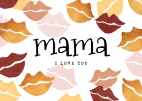 Muttertagskarte Mama Küsschen